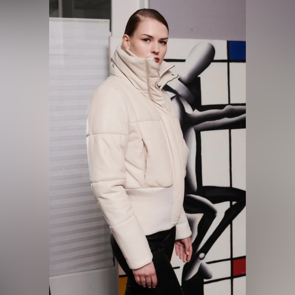 New Women’s JAKETT Leather Puffer Jacket By Giacca Lusso!🔥🔥🔥 - Picture 14 of 16